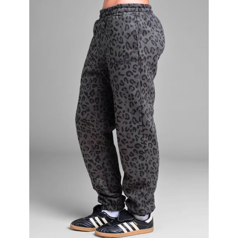 Comfrt Minimalist Sweatpants Panther Gray Dark Leopard Print Size L Large Fleece